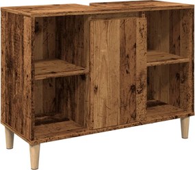 vidaXL Ντουλάπι Μπάνιου Παλαιό Ξύλο 80x33x60εκ. από Επεξεργασμένο Ξύλο