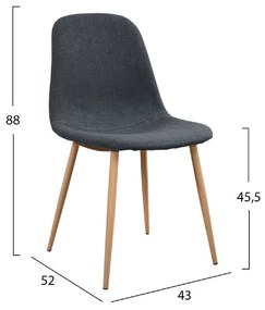 ΣΕΤ ΤΡΑΠΕΖΑΡΙΑΣ 5ΤΜΧ KELVIN HM21116 ΤΡΑΠΕΖΙ ΜΕ ΚΑΡΕΚΛΕΣ ΜΕΤΑΛΛΙΚΕΣ ΜΕ ΥΦΑΣΜΑ