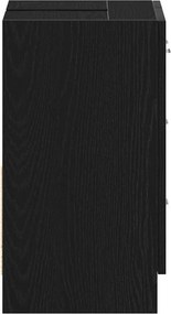 vidaXL Ντουλάπι Νιπτήρα Μαύρο Δρυς 63x30x54 εκ. από Τεχνητό Ξύλο