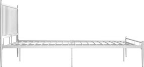 vidaXL Πλαίσιο Κρεβατιού Λευκό 200 x 200 εκ. Μεταλλικό