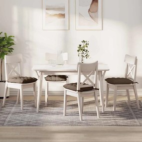 vidaXL Μαξιλάρια καθισμάτων 4 τμχ. Ύφασμα Καφέ 40 x 40 x 6 cm