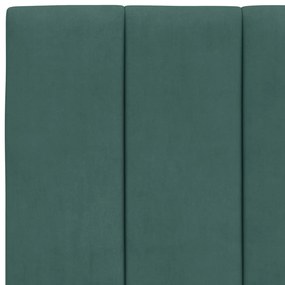 Πλαίσιο Κρεβατιού με Κεφαλάρι Σκ. Πράσινο 80x200 εκ. Βελούδινο - Πράσινο