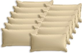 vidaXL Κάλυμμα Μαξιλαριού 12 τμχ. HOUTEN Μπεζ 40 x 80 cm Πολυεστέρας