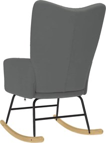 vidaXL Κουνιστή Πολυθρόνα Σκούρο Γκρι Υφασμάτινη
