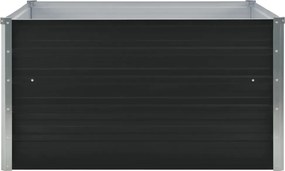 vidaXL Ζαρντινιέρα Ψηλή Ανθρακί 100x100x45 εκ. Γαλβανισμένος Χάλυβας