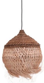 Φωτιστικό οροφής Fiorine Inart abaca σε φυσικό χρώμα Φ35x45εκ 35x35x185 εκ.