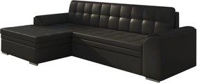 Γωνιακός καναπές Comfort-Αριστερή-Μαύρο - 270.00Χ165.00Χ80.00cm