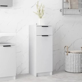 vidaXL Ντουλάπι Μπάνιου Λευκό 32 x 34 x 90 εκ. Επεξεργασμένο Ξύλο
