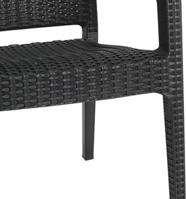 Καρέκλα - Πολυθρόνα Halcyon PP ανθρακί 57.5x59.5x86 εκ.