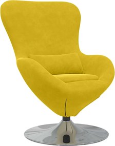 vidaXL Κάθισμα-αυγό Κίτρινο Βελούδο