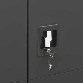 vidaXL Φοριαμός Ανθρακί 90 x 40 x 180 εκ. Ατσάλινος