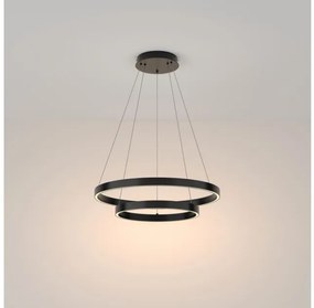 Κρεμαστό Φωτιστικό Οροφής LED 61W Rim 3000K Φ60 MAYTONI-MOD058PL-L55B3K-Μαύρο MOD058PL-L55B3K