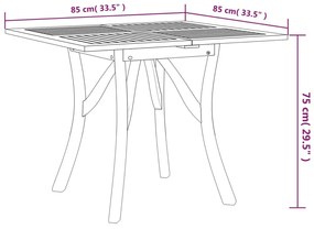 ΤΡΑΠΕΖΙ ΚΗΠΟΥ 85 X 85 X 75 ΕΚ. ΑΠΟ ΜΑΣΙΦ ΞΥΛΟ ΑΚΑΚΙΑΣ 363304