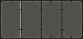 vidaXL Σετ Εξωτερικής Τραπέζης 9 pcs Μαύρο 190 x 90 x 75 cm