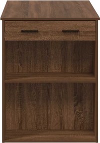 vidaXL Γραφείο με Συρτάρι και Ράφι Καφέ Δρυς 102x62x77,5 εκ.