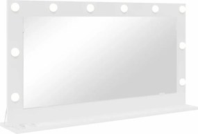 vidaXL Καθρέφτης τουαλέτας Ορθογώνιος Λευκό 100 x 55 x 18 εκ.