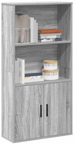 vidaXL Βιβλιοθήκη Γκρι Sonoma 60x24x120 εκ. από Επεξεργασμένο Ξύλο