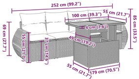 ΣΕΤ ΚΑΝΑΠΕ ΚΗΠΟΥ 5 ΤΕΜΑΧΙΩΝ ΜΑΥΡΟ ΣΥΝΘΕΤΙΚΟ ΡΑΤΑΝ ΜΕ ΜΑΞΙΛΑΡΙΑ 3327206