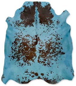 Δέρμα Αγελάδας Dyed Turquoise-Brown - 200x220