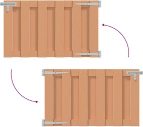 vidaXL Πύλη Κήπου 100 x 60 cm WPC και Αλουμίνιο Καφέ