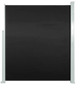 vidaXL Διαχωριστικό Βεράντας Συρόμενο Μαύρο 160 x 500 εκ.