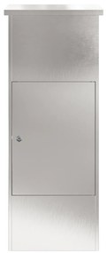 vidaXL Θυρίδα Πακέτων Μαύρο 44.5 x 29 x 110.5 εκ Ανοξείδωτο ατσάλι