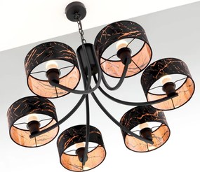 Κρεμαστό Πολύφωτο Arthur Φ78cm Μαύρο