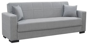 Kαναπές κρεβάτι Vox pakoworld 3θέσιος ύφασμα γκρι 212x77x80εκ