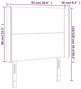 ΚΕΦΑΛΑΡΙ ΚΡΕΒΑΤΙΟΥ LED ΜΑΥΡΟ 93X16X118/128ΕΚ. ΒΕΛΟΥΔΙΝΟ 3123806