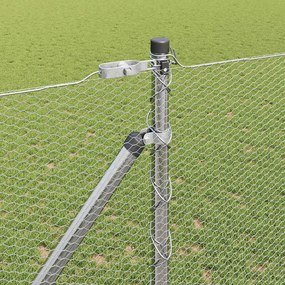 vidaXL Εξαγωνική Φράχτη με Στύλο 10 x 1,4 μ Γαλβανισμένος Χάλυβας