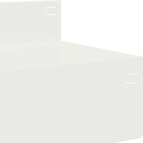 vidaXL Περίγραμμα γκαζόν 30 τμχ. 100 x 10 x 8 εκ Ατσάλι Λευκό