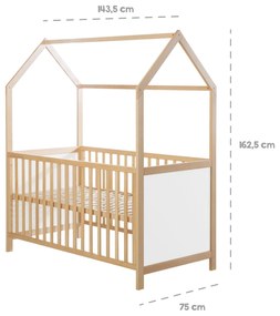 Κρεβάτι Βρεφικο Homy Plus-Fusiko-Leuko