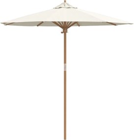 vidaXL Ομπρέλα Κήπου Κρέμες λευκό Ø 270 x 260 εκ Μπαμπού