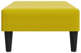 vidaXL Σκαμπό/Υποπόδιο Κίτρινο 77x55x31 εκ. Βελούδινο