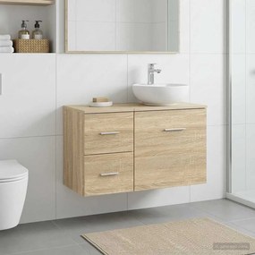 vidaXL Ντουλάπι Μπάνιου Ενδιάμεσο Sonoma Δρυς 30 x 41 x 50 εκ.
