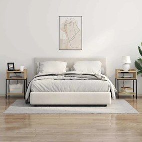 vidaXL Κομοδίνο με ράφι Sonoma Δρυς 40 x 40 x 61 εκ Επεξεργασμένο ξύλο