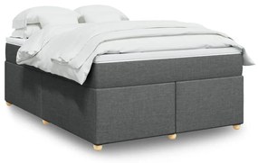 ΚΡΕΒΑΤΙ BOXSPRING ΜΕ ΣΤΡΩΜΑ ΣΚΟΥΡΟ ΓΚΡΙ 140X200 ΕΚ ΥΦΑΣΜΑΤΙΝΟ 3285381