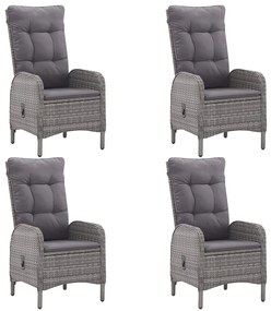 vidaXL Σετ Τραπεζαρίας Κήπου 5 Τεμαχίων Γκρι