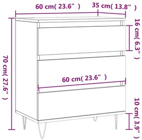 ΝΤΟΥΛΑΠΙ ΓΚΡΙ SONOMA 60X35X70 ΕΚ. ΑΠΟ ΕΠΕΞΕΡΓΑΣΜΕΝΟ ΞΥΛΟ 827186