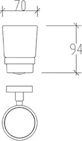 Tema Mare 71204 Chrome - Ποτηροθηκη γυαλινη