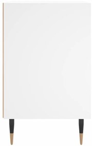 Κομοδίνα 2 τεμ. Λευκά 40 x 30 x 50 εκ. από Επεξεργασμένο Ξύλο - Λευκό