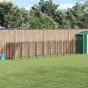 Σπιτάκι Σκύλου Μαύρο 6,05 m² Ατσάλινο