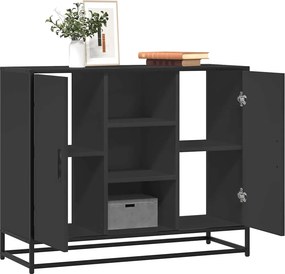vidaXL Μπουφές Μαύρος 92x35x76 εκ. από Επεξεργασμένο Ξύλο
