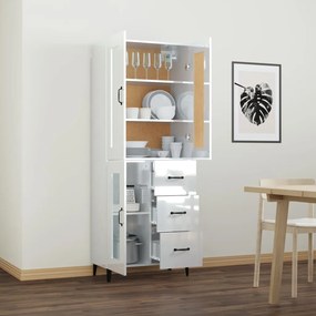 vidaXL Ντουλάπα Γυαλιστερό Λευκό από Επεξεργασμένο Ξύλο