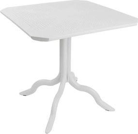 Τραπέζι Icon  pakoworld PP σε λευκή απόχρωση 80x80x74.5εκ