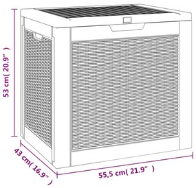 Μπαούλο Αποθήκευσης Κήπου Αν. Καφέ 55,5x43x53 εκ Πολυπροπυλένιο - Καφέ