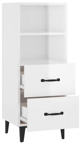 vidaXL Ντουλάπι Γυαλιστερό Λευκό 34,5x34x90 εκ. Επεξεργασμένο Ξύλο