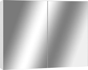 vidaXL Καθρέφτης Μπάνιου με Ντουλάπι Λευκό 80 x 15 x 60 εκ. από MDF