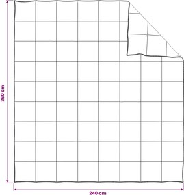vidaXL Πάπλωμα Λευκό 240 x 260 εκ. Ίνες μπαμπού