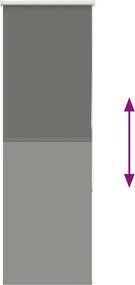 vidaXL Roller Blind Blackout γκρί 50x150 cm Πλάτος υφάσματος 45,7 cm